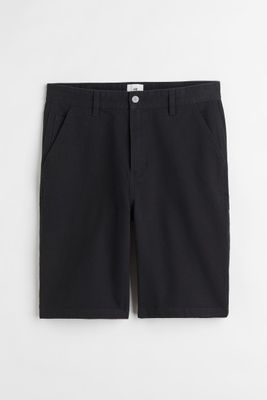 Relaxed Fit Cotton Twill Shorts