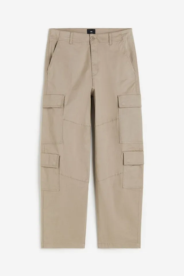 Empyre Men's Loose Fit Khaki Cargo Olive Pants Size 34 X 29 NWT