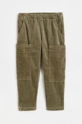 Cotton Corduroy Cargo Pants