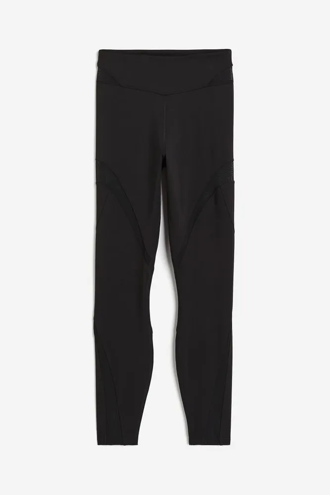 DryMove™ Pocket-detail sports tights - Black - Ladies