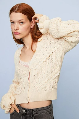 Textured-knit Cardigan