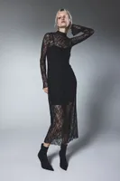 Lace Dress with Overlocked Seams