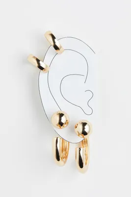 4-pack Earrings and Ear Cuffs