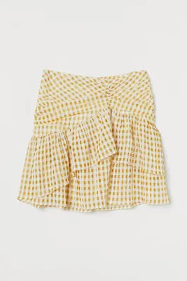 Draped Flounced Skirt