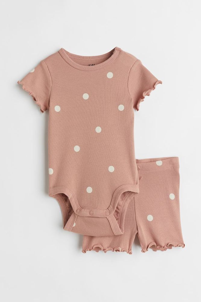 2-piece Bodysuit and Overall Set