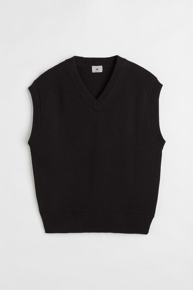 Relaxed Fit Pima Cotton Sweater Vest