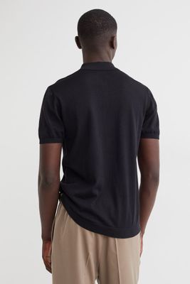 Slim Fit Silk-blend Polo Shirt