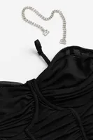 Rhinestone-strap Bodycon Dress