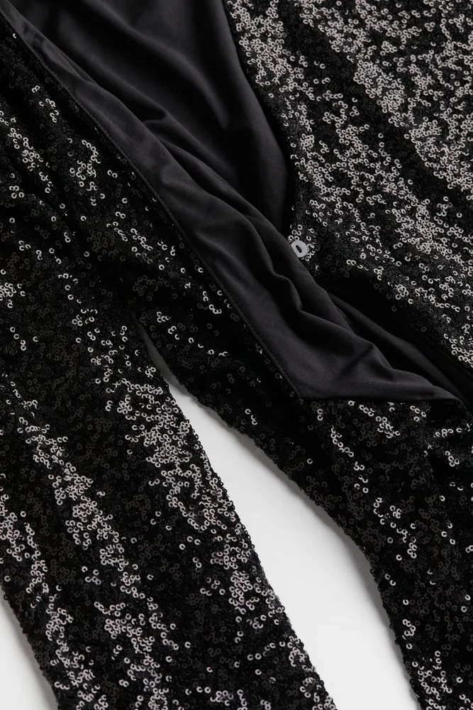 Robe portefeuille à sequins