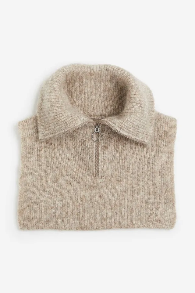 Mohair-blend Mock Turtleneck Sweater