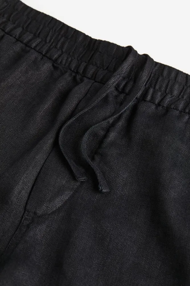 Regular Fit Linen Shorts