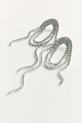 Rhinestone-chain Earrings