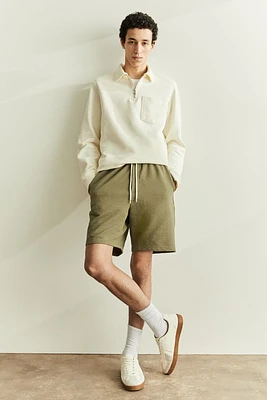 Regular Fit Waffled Shorts