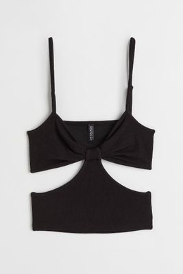 Crinkled Cut-out Top