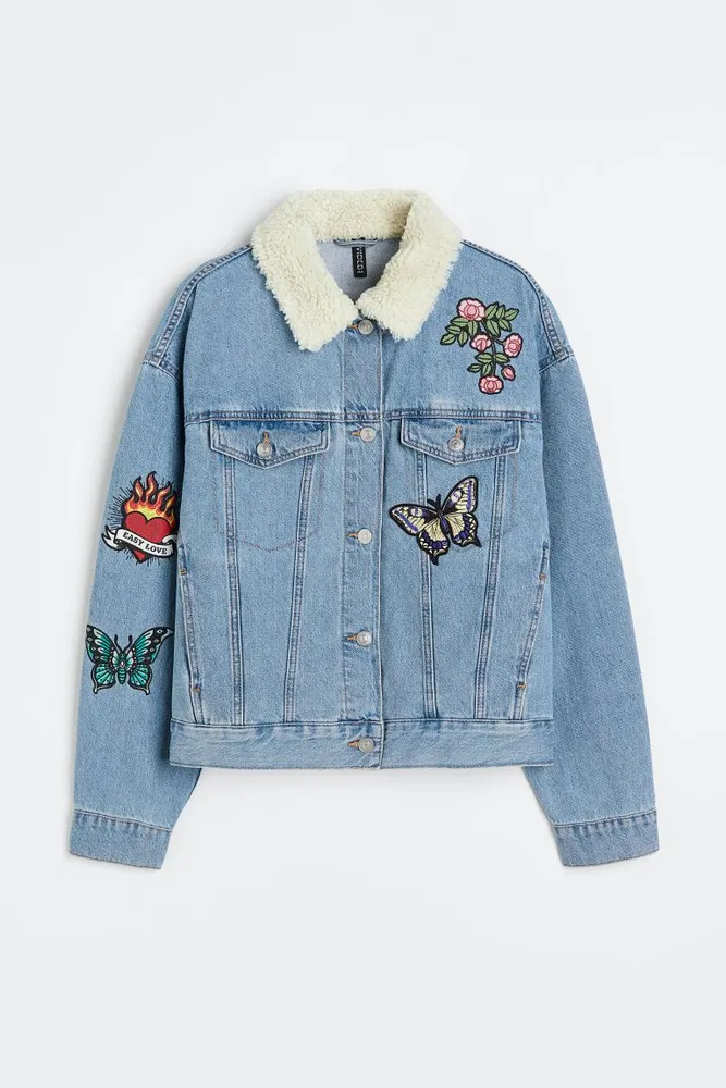 Vintage Tiger Butterfly Flower Bird Animal Embroidery Denim Jacket Wom – Yo  La La