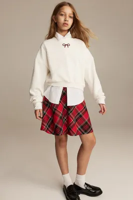 2-piece Sweatshirt and Skirt Set