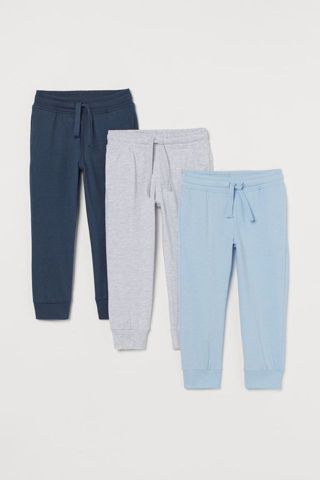 Girls - Blue 3-Pack Joggers - Size: 5T (4-5Y) - H&M