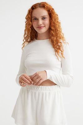 A-Lab Zowie White Tie Front Crop Top