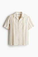 Regular Fit Linen-blend Resort Shirt