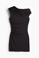 Gathered One-shoulder Dress