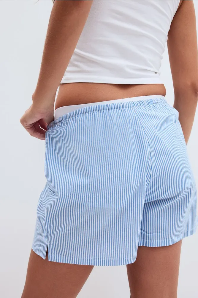 2-pack cotton poplin pyjama shorts