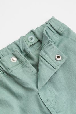Twill Pants with Leg Pockets