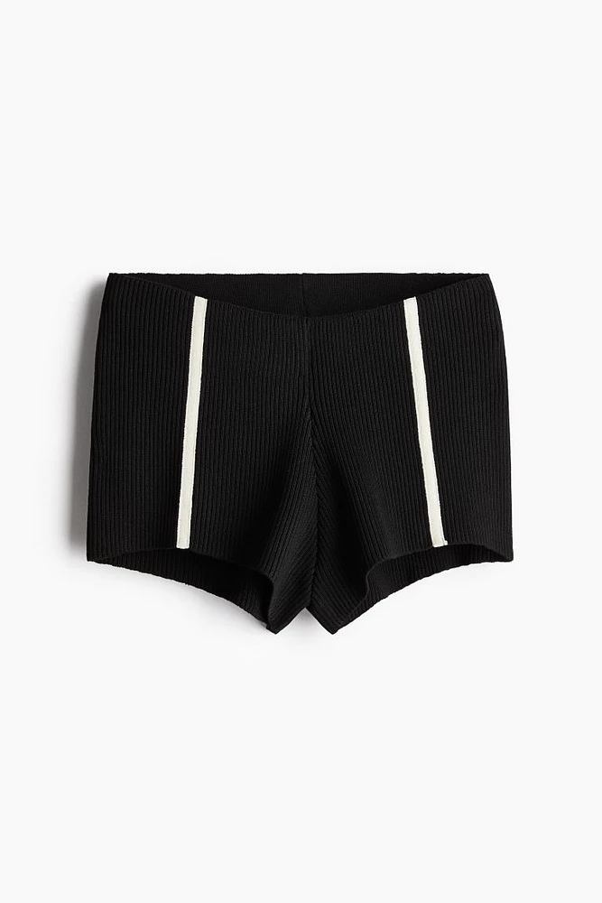 Rib-knit Mini Shorts