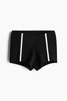 Rib-knit Mini Shorts