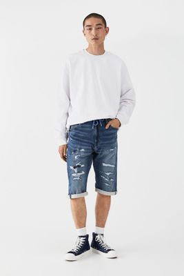 Hybrid Regular Denim Jogger Shorts