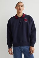 Oversized Embroidered Polo Shirt