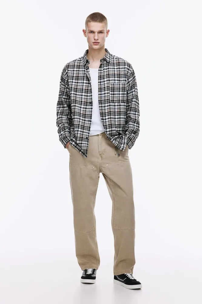 Loose Fit Flannel Shirt
