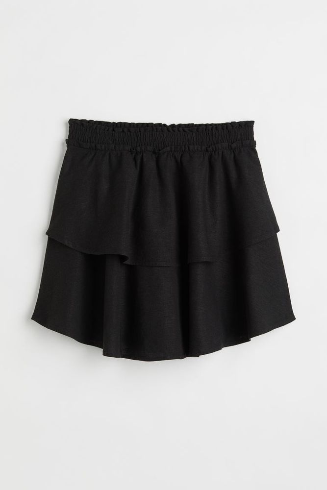 GANNI Rayon Underwear Slip Skirt in Black