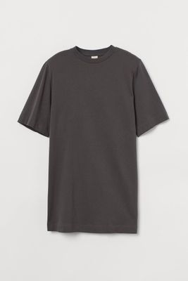 Shoulder-pad T-shirt Dress