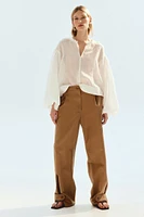 Wide-leg Utility Pants