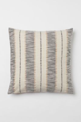 Housse de coussin rayée