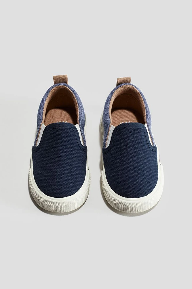 Cotton Canvas Slip-on Shoes