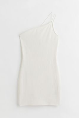 Ribbed One-shoulder Dress