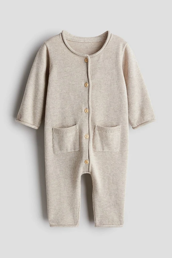 Fine-knit Cotton Jumpsuit