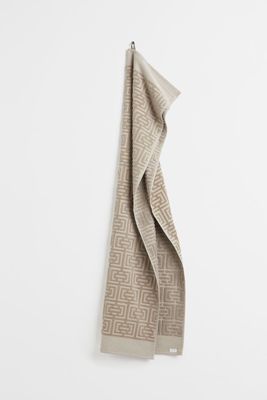 Serviette de bain à motif jacquard