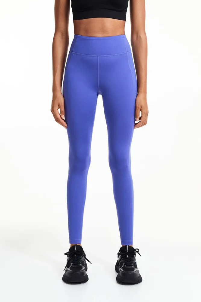 DryMove™ Seamless Sports Leggings - Steel blue - Ladies