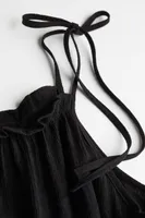 Tie-strap Ruffle-trimmed Top