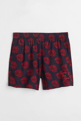 Patterned Twill Shorts