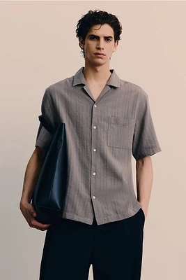 Regular Fit Linen-blend Resort Shirt