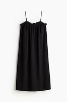 Ruffle-trimmed Cotton Dress