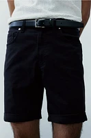 Slim Fit Cotton Twill Shorts