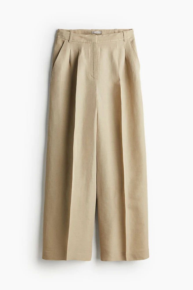 Dressy Linen-blend Pants
