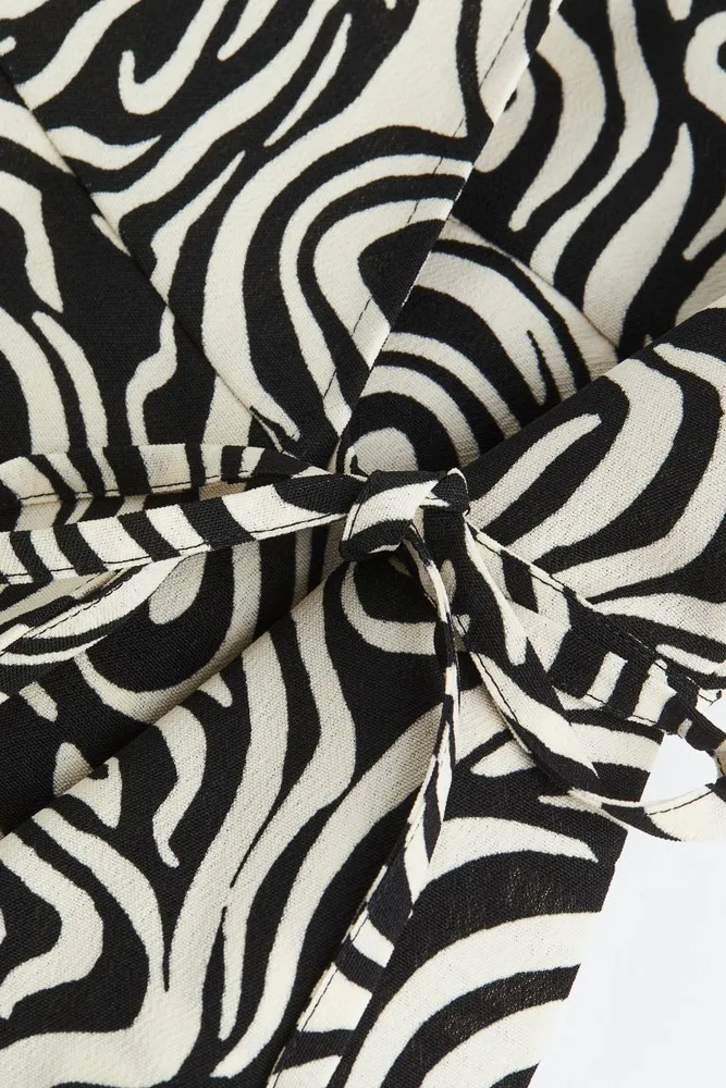 Robe portefeuille en crêpe