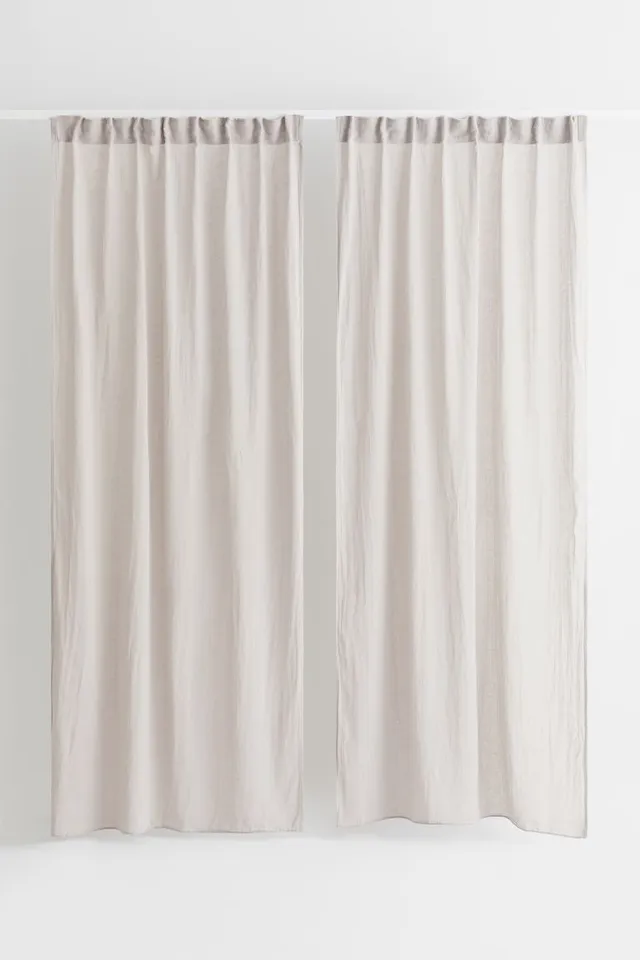 H&m 2-pack Multiway Linen-blend Curtains | Upper Canada Mall