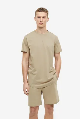 Regular Fit Pajama T-shirt and Shorts