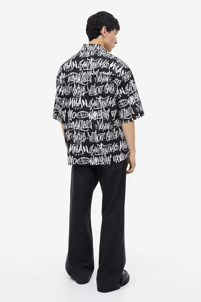 H&M Oversized Fit Patterned Resort Shirt